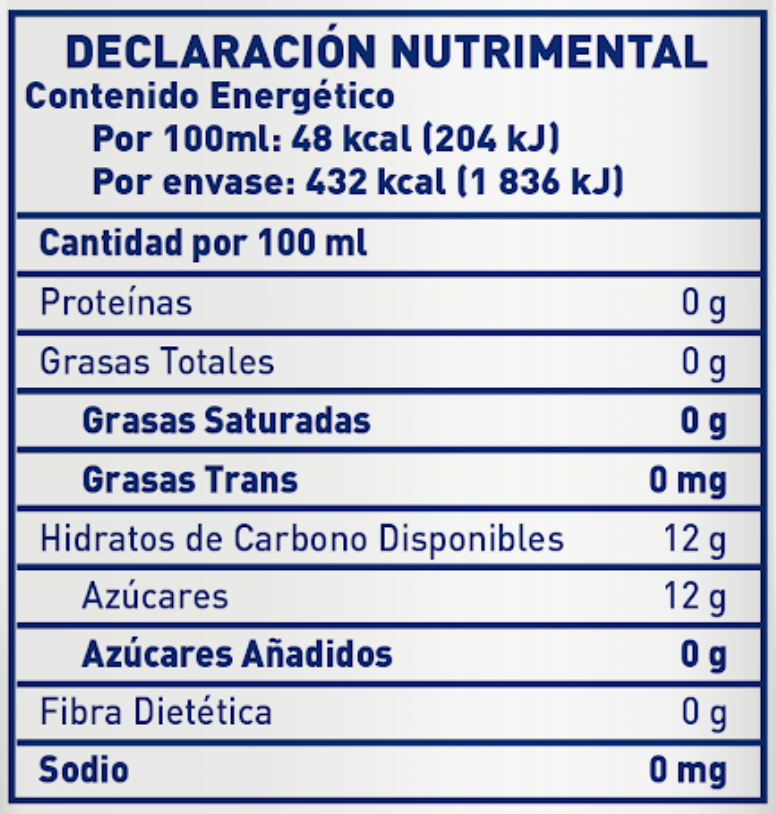 Jugo mixto de manzana, guayaba y naranja.