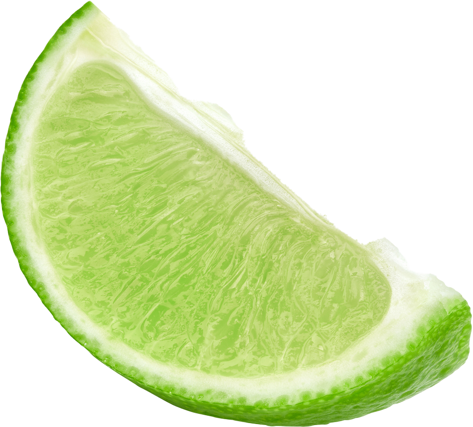 Uma fatia de limão com uma mordida