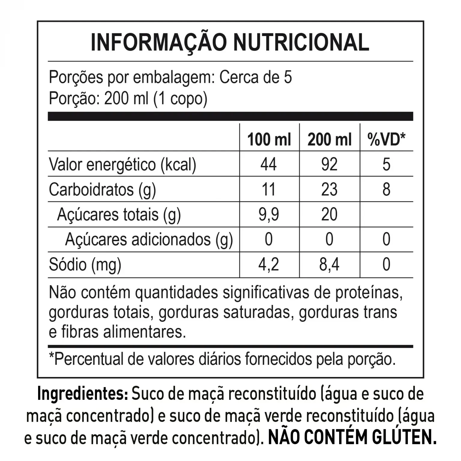 Suco de Ma&ccedil;&atilde;