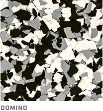 Black, white, and gray camouflage-like pattern of scattered geometric shapes