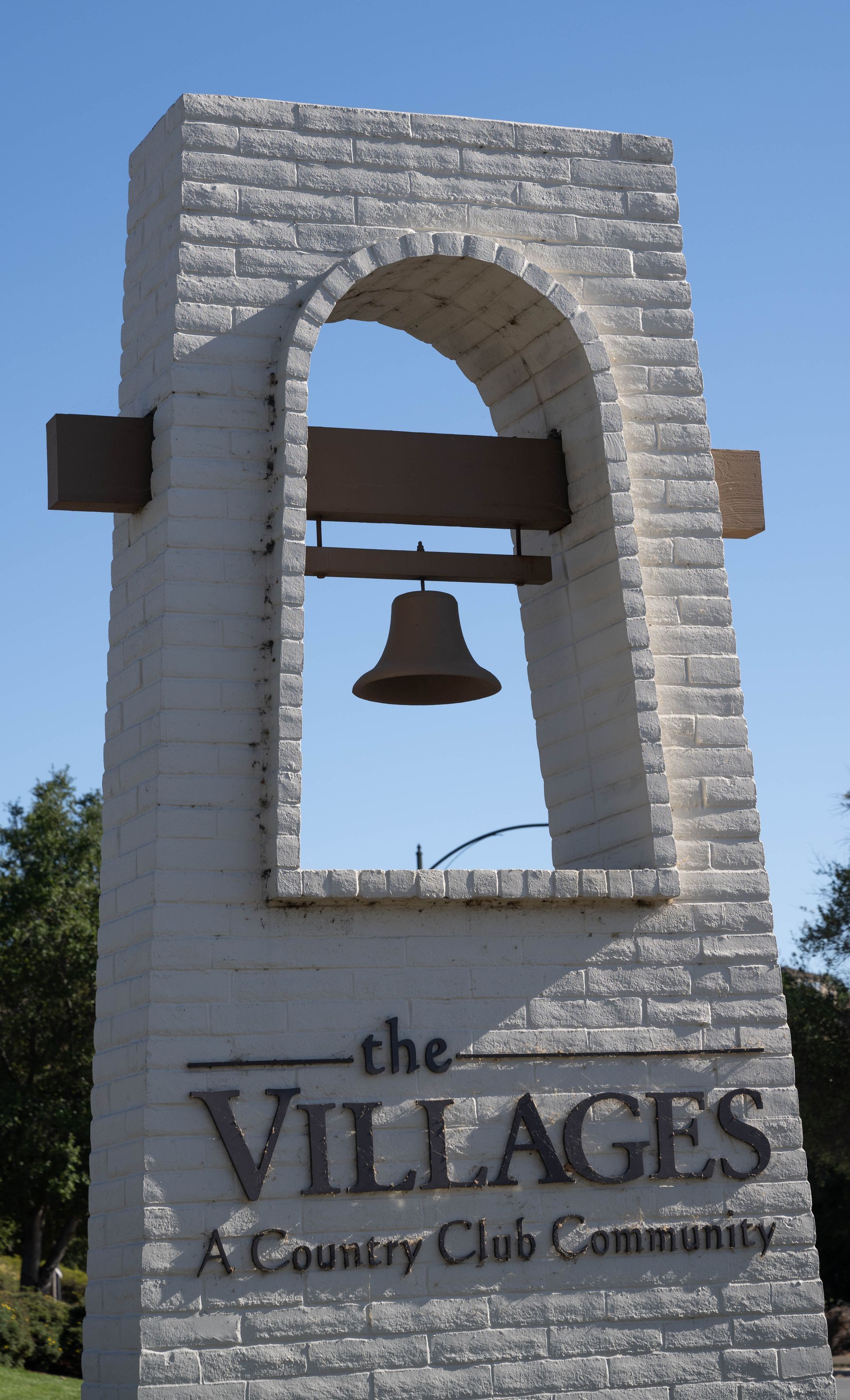 A sign for the Villages Golf and Country Club community.