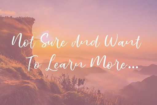 A picture of a mountain with the words `` not sure and want to learn more '' written on it.