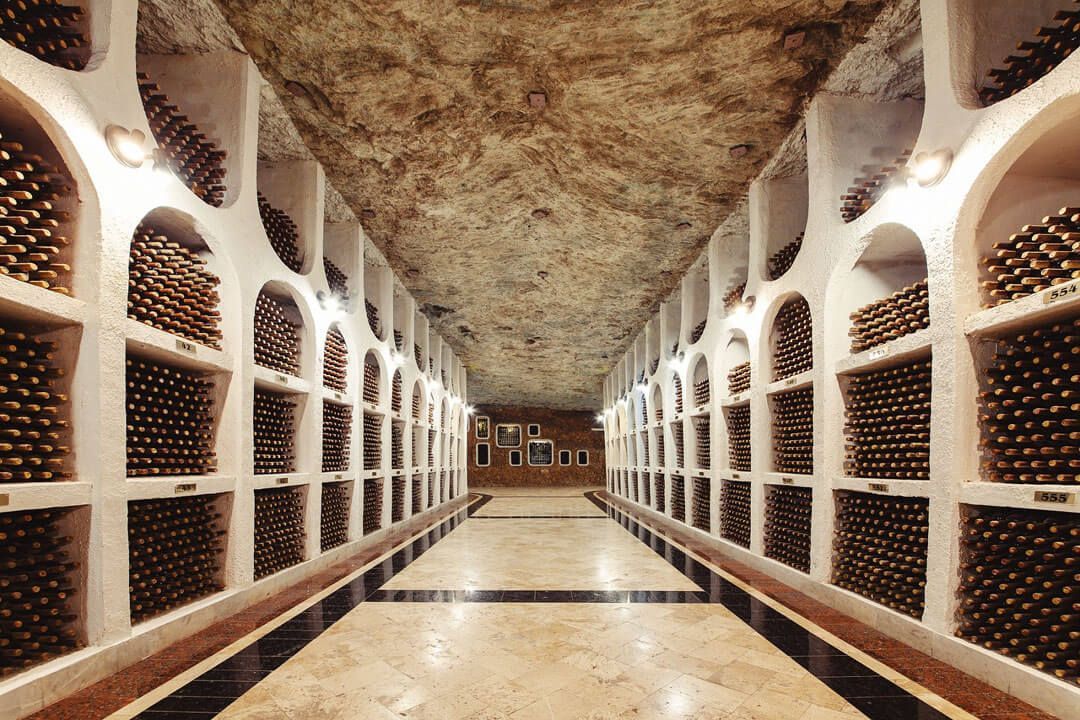 Stunning wine cellars of Cricova Winery