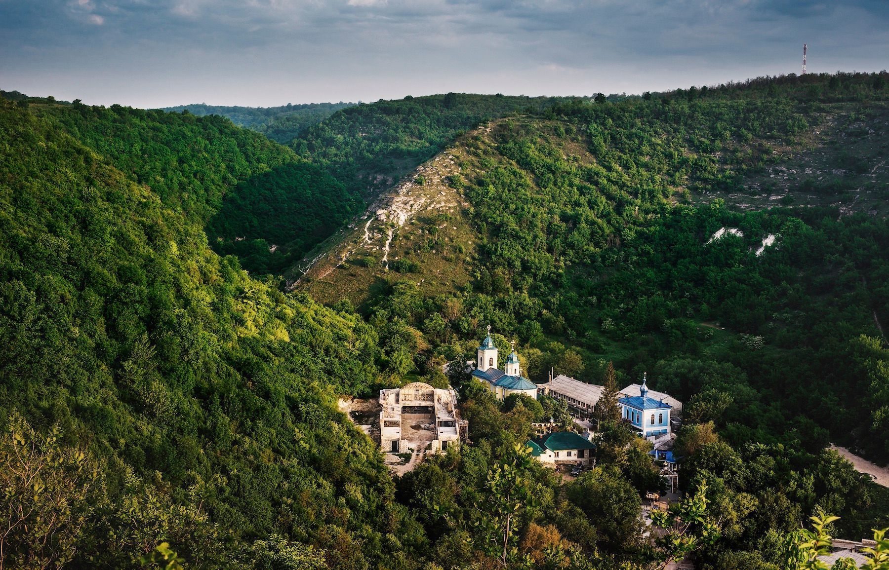 Great view to Saharna Monastery complex