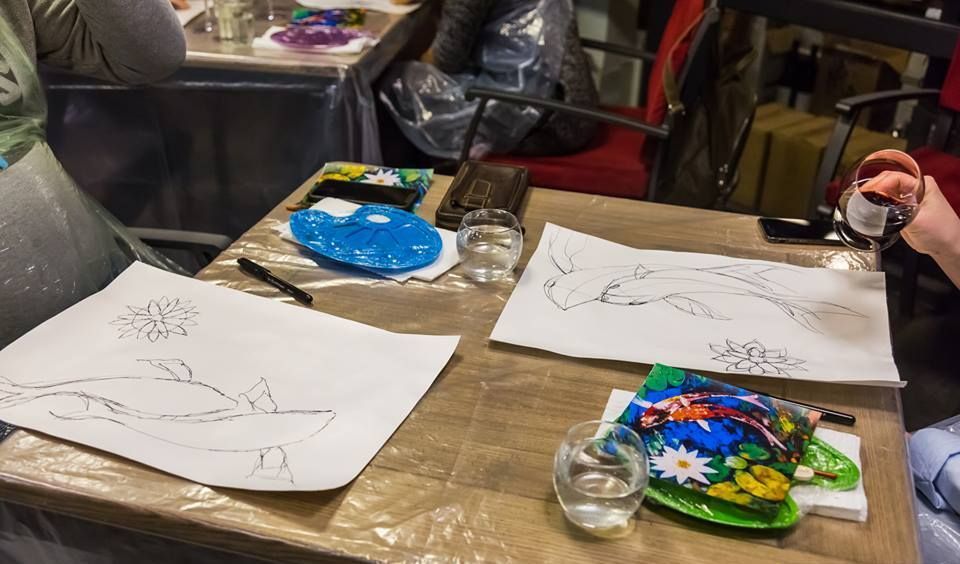 Wine Painting at Chateau Vartely Winery