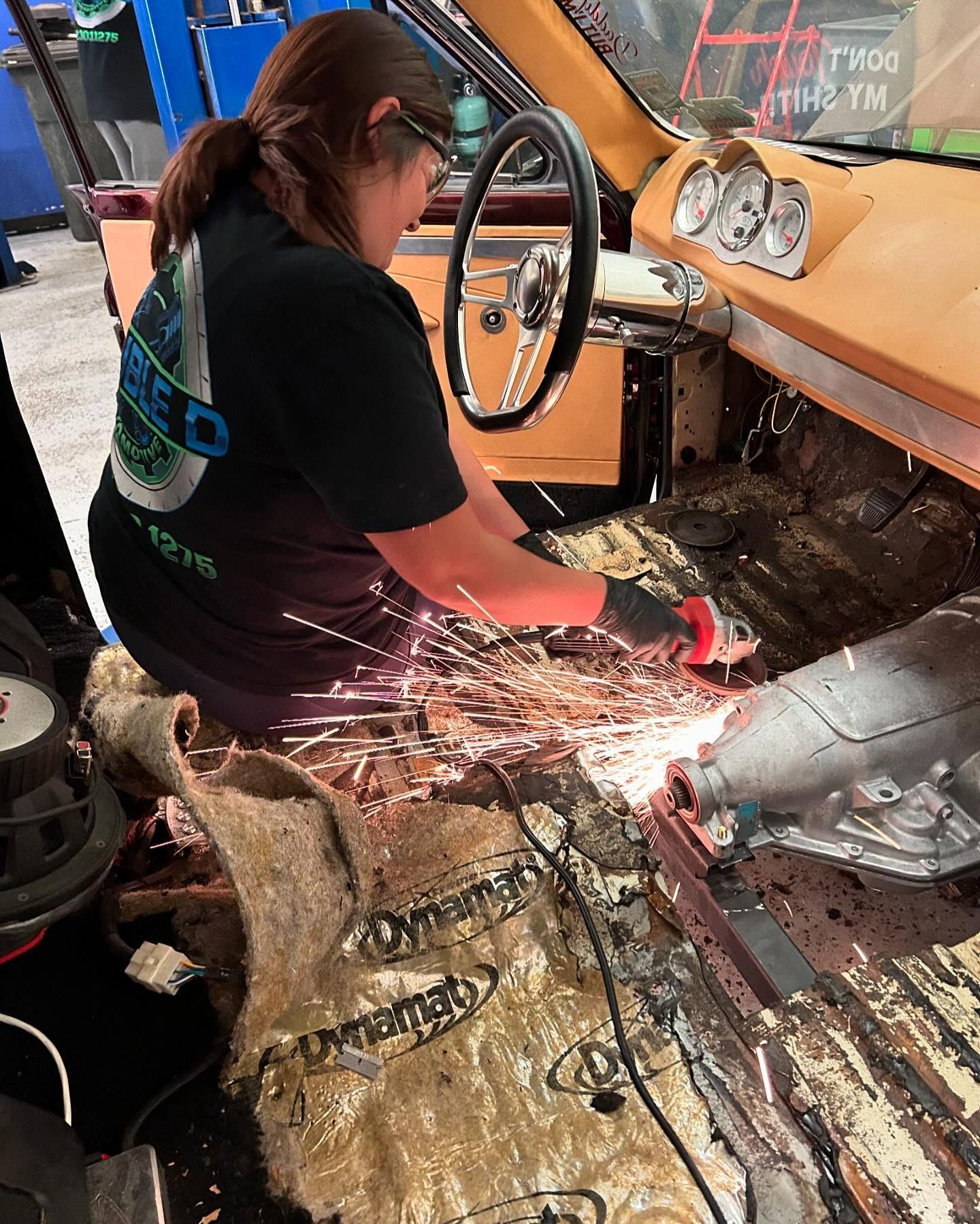 Technician Performing Welding And Fabrication Repair Work | Double D Automotive