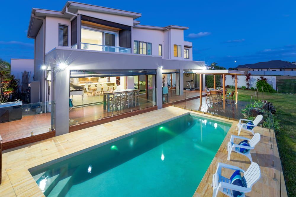 Modern Multilevel House Exterior with Pool — Poolside Byron Bay in Byron Bay, NSW