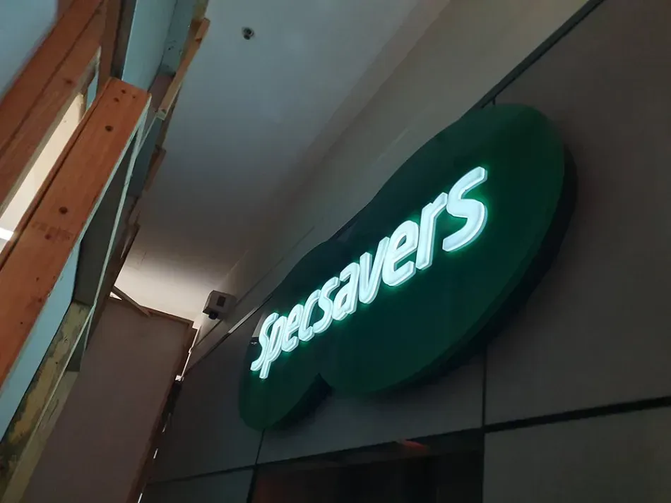 Specsavers illuminated sign