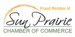 The sun prairie chamber of commerce logo is a proud member of the sun prairie chamber of commerce.