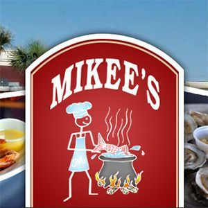 A red sign that says mike 's on it