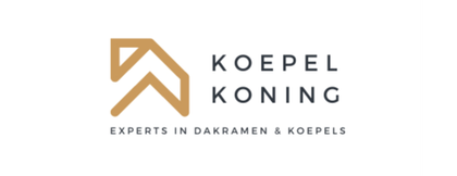 A logo for koepel koning experts in dakramen & koepels