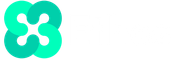 A green and white logo on a white background.
