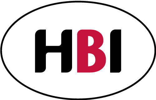 Un logo rouge et noir pour une entreprise appelée hbi