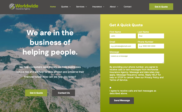 We are in the business of helping people.
