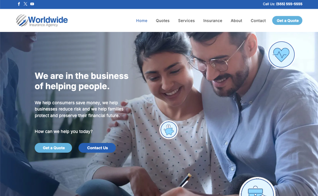 A man and a woman are signing a document on a website.