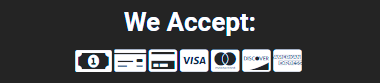 A sign that says we accept visa credit cards