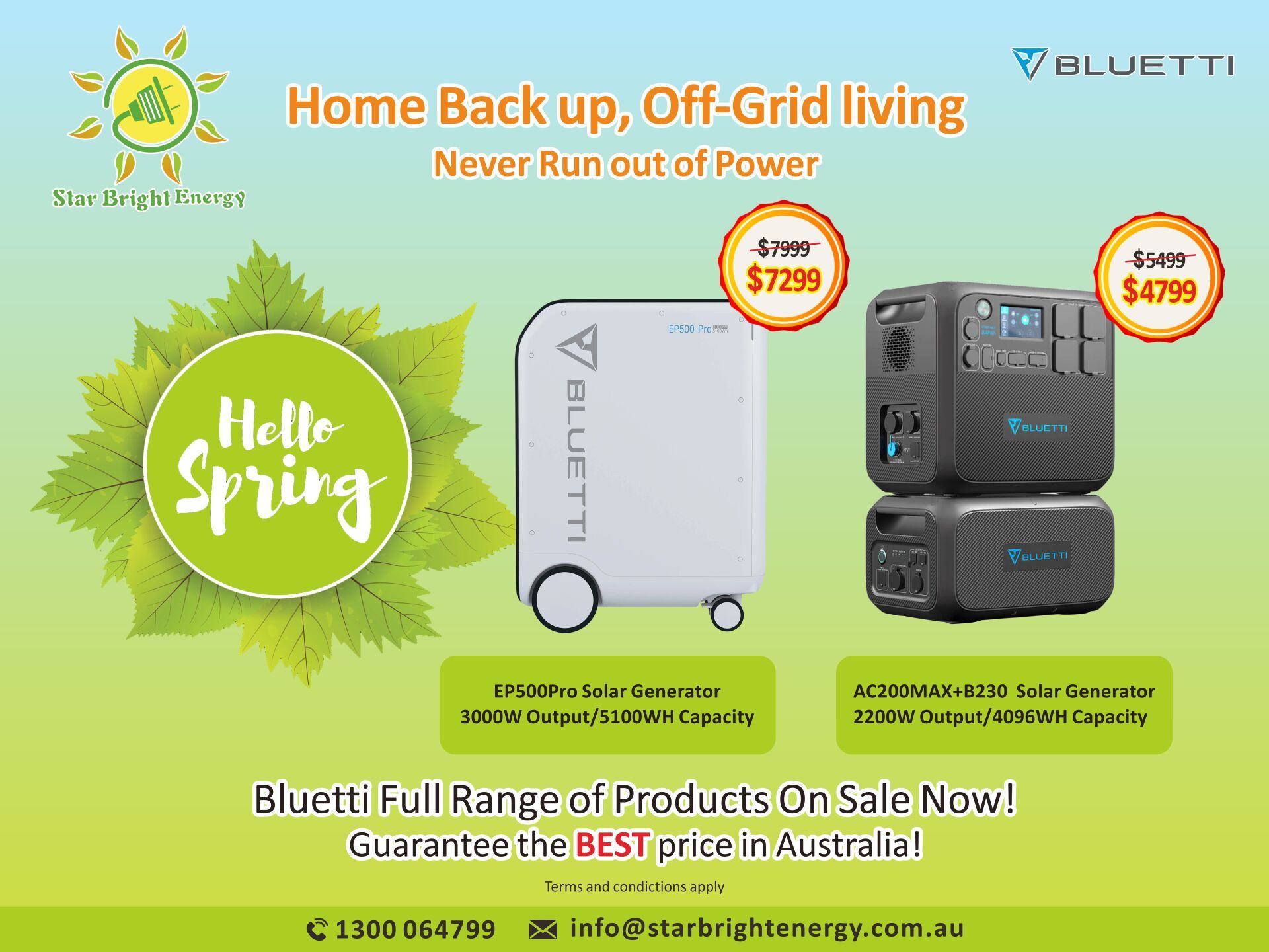 Home Back up Ads – Brisbane, QLD – Star Bright Energy