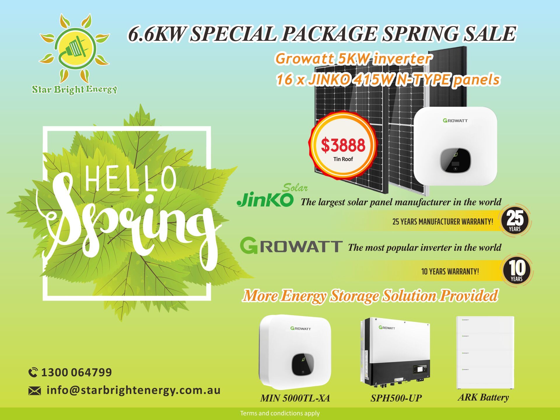 Special Package Spring Sale – Brisbane, QLD – Star Bright Energy