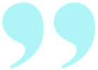 Bright blue quotation mark