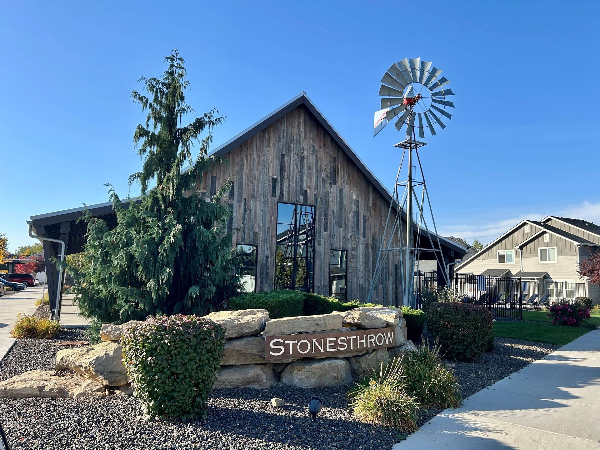 Wooden building with 