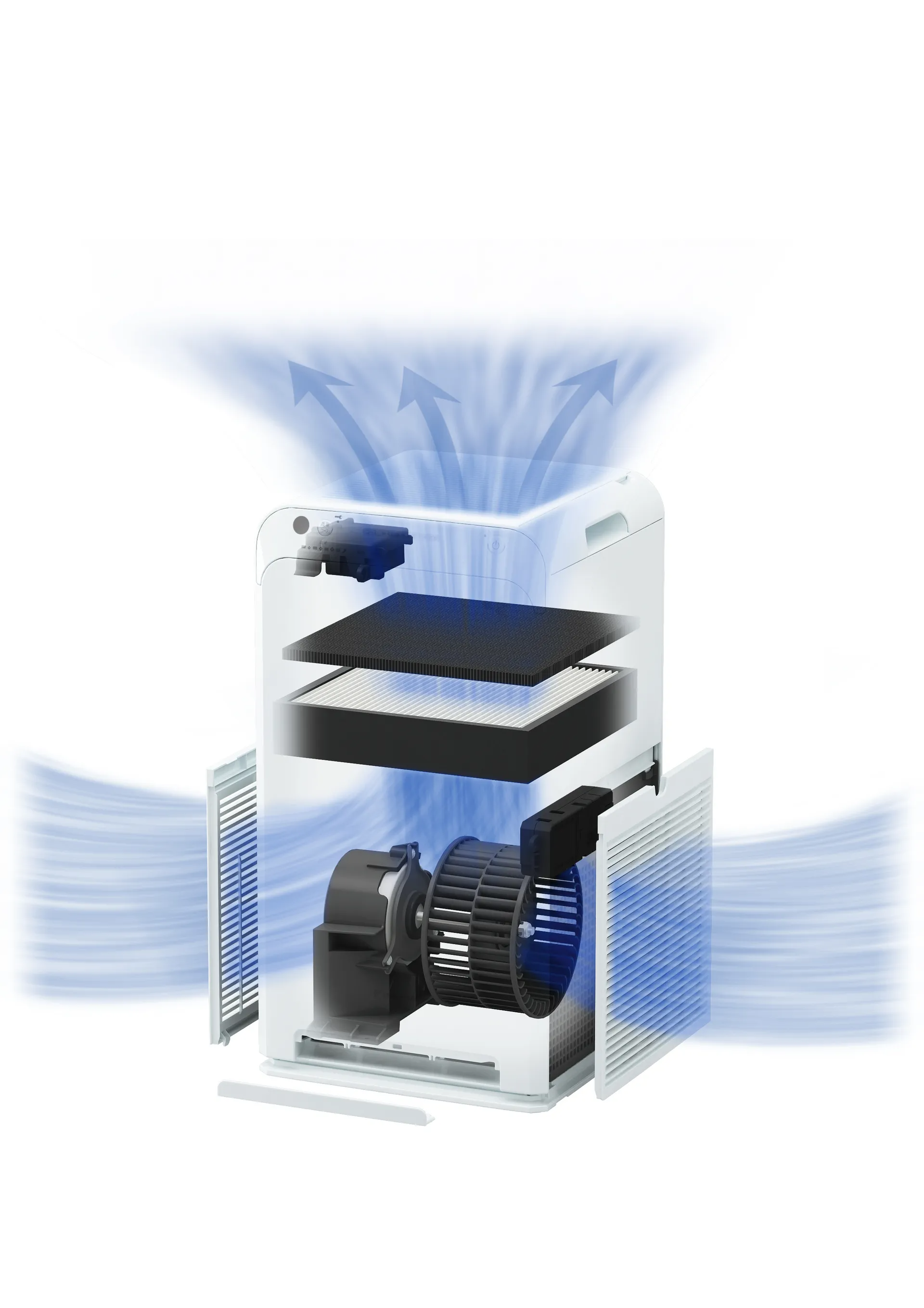Cutaway View of an Air Purifier Showing Internal Filters — Climate King In Orange, NSW