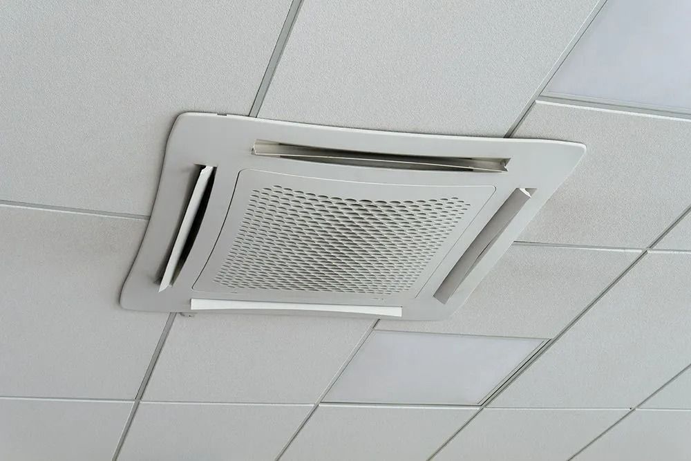White Ceiling-mounted Air Conditioning Unit Set — Climate King In Orange, NSW