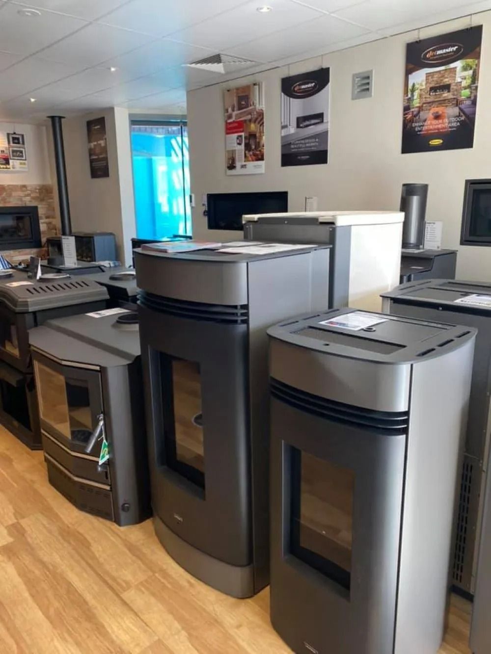 Gray Pellet Stoves Are on Display — Climate King In Forbes, NSW