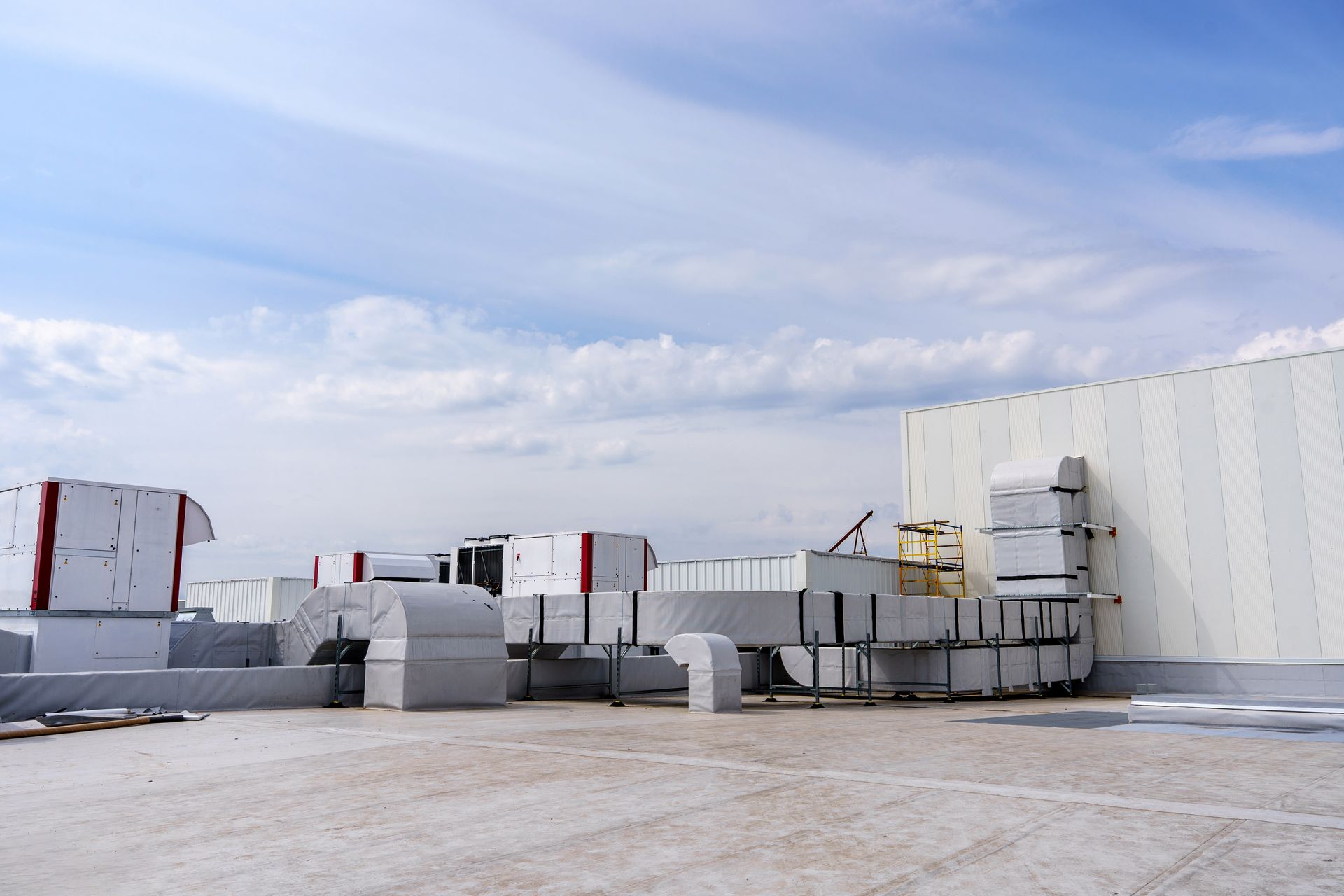 Rooftop With White-wrapped Equipment — Climate King In Orange, NSW