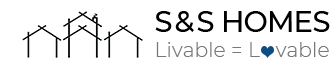 A logo for s & s homes that says livable = lovable