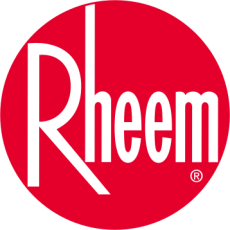 Rheem logo: White text 