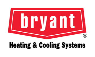 Bryant Heating & Cooling Systems logo. Red hexagon with white 