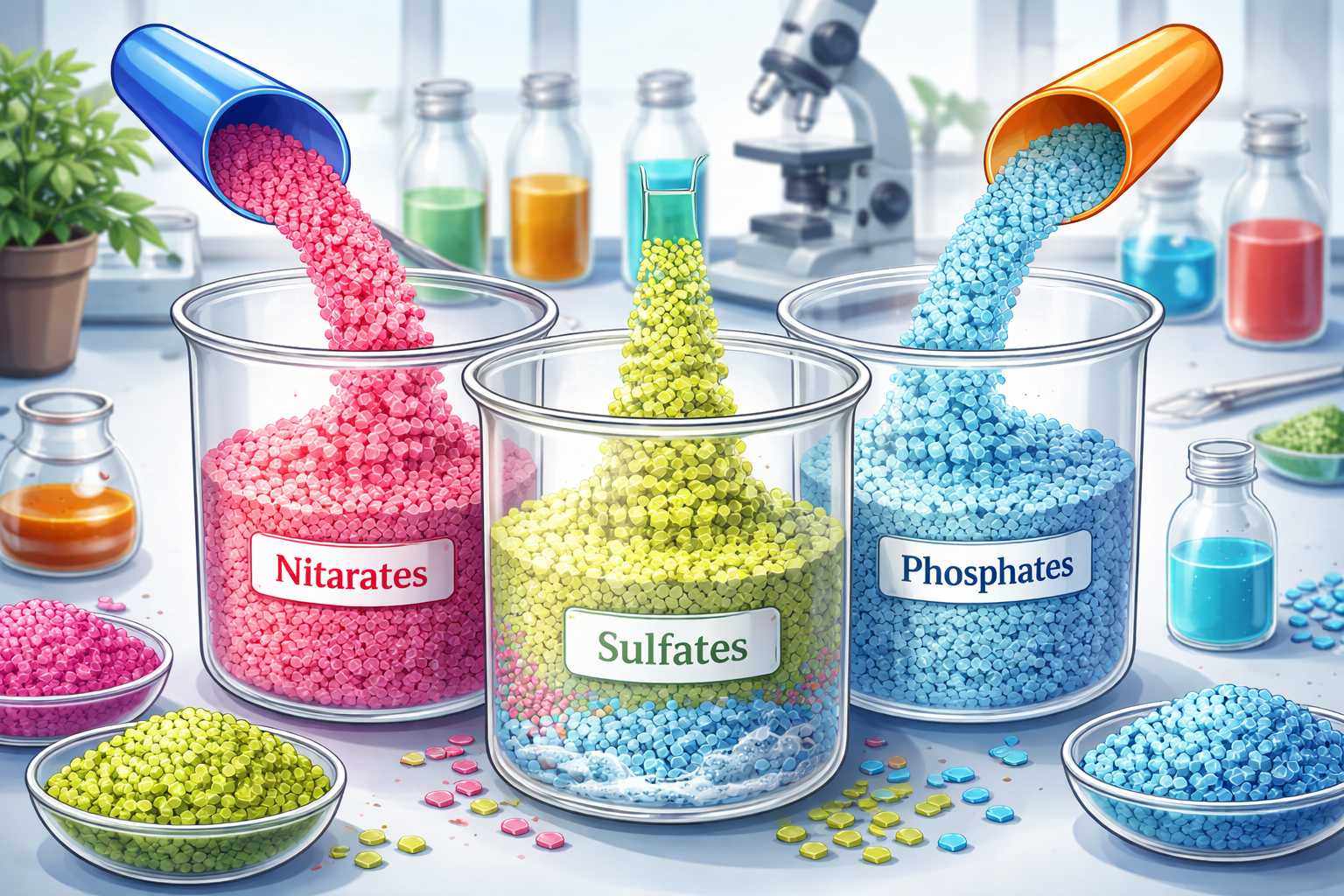Mixing Nitrates Sulfates Phosphaates