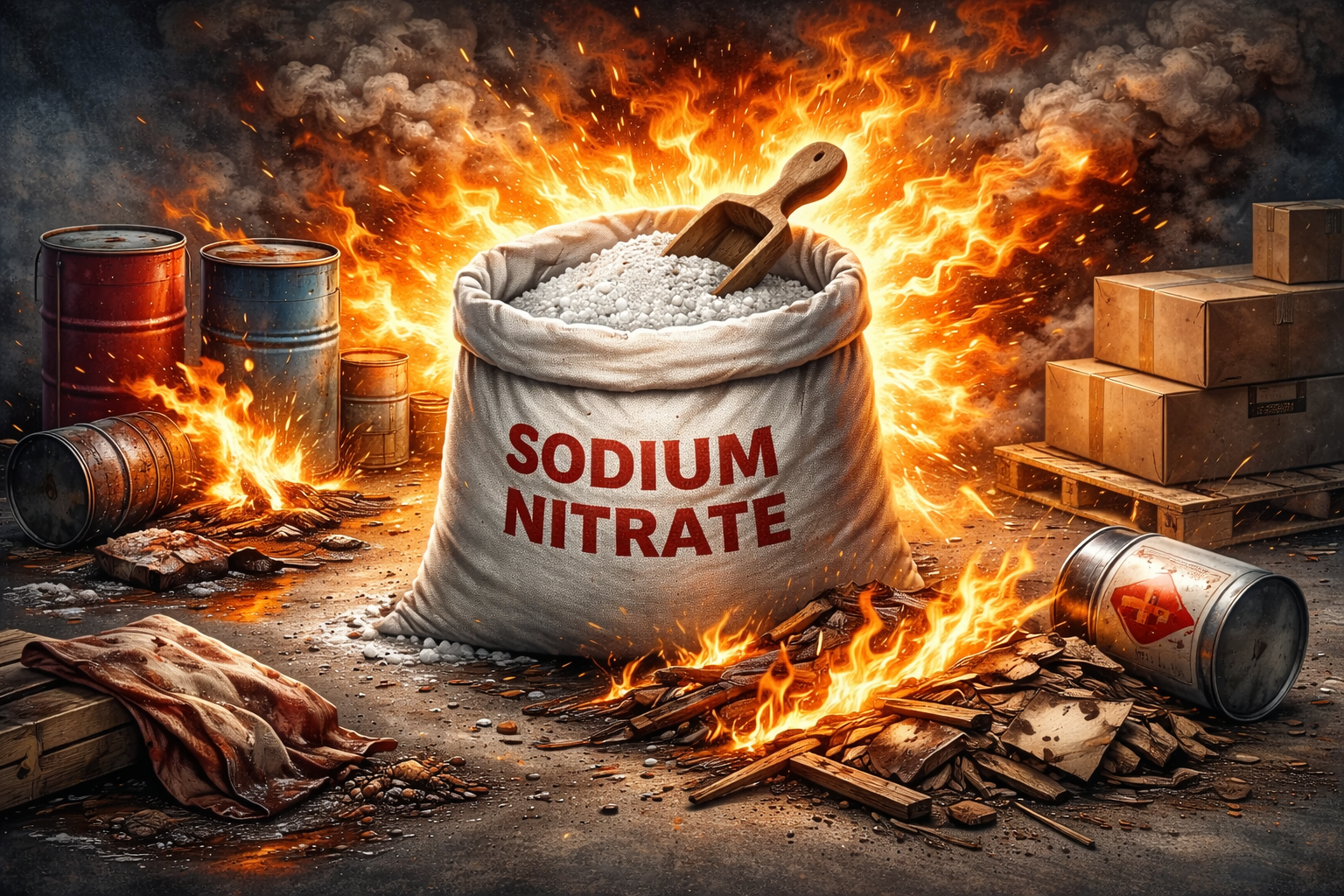 Sodium Nitrate Fire