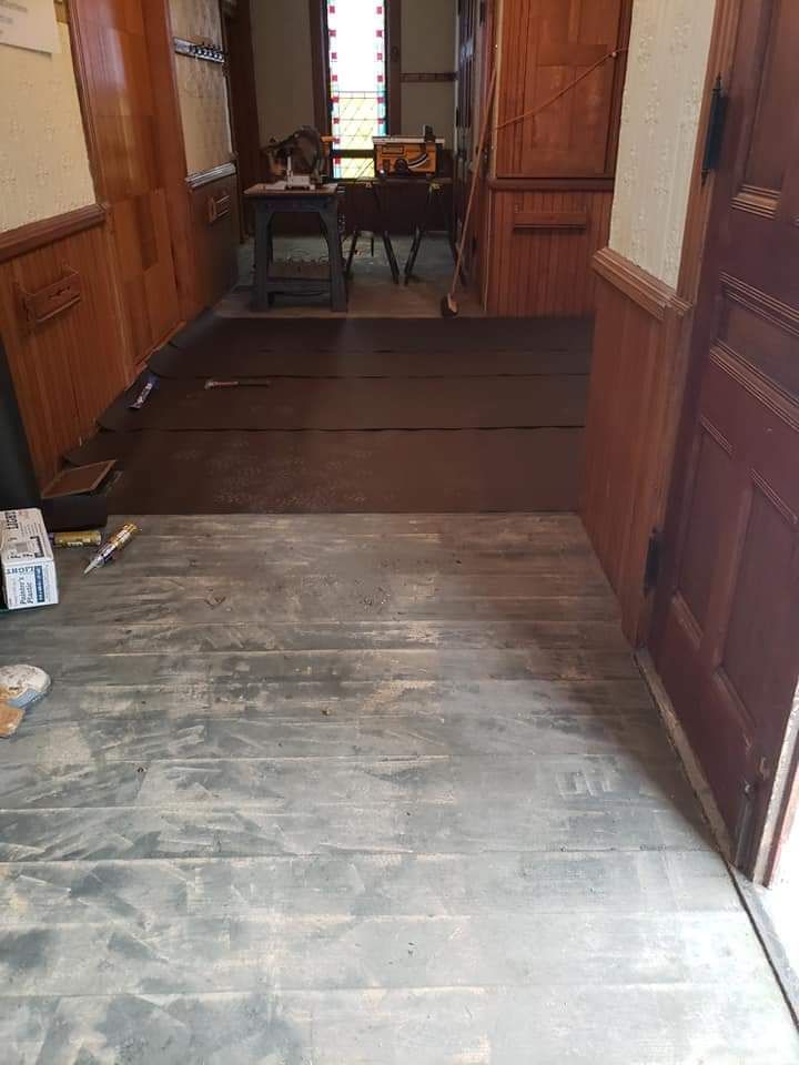 Before Polishing The Floor — Old Forge, NY — Clinton Hardwood Floors