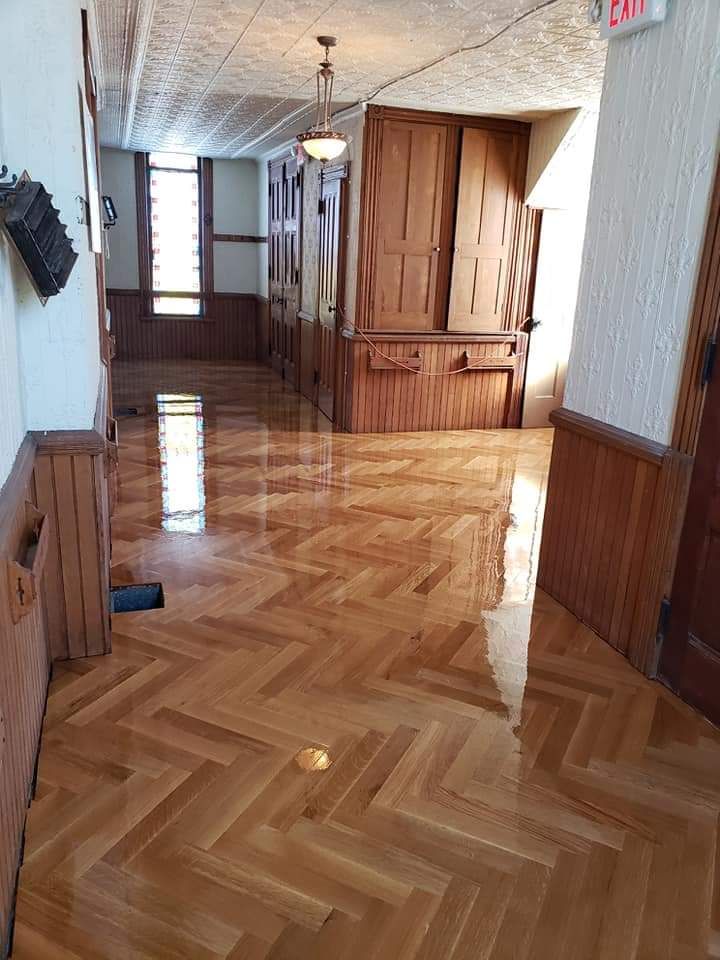After Polishing The Floor — Old Forge, NY — Clinton Hardwood Floors