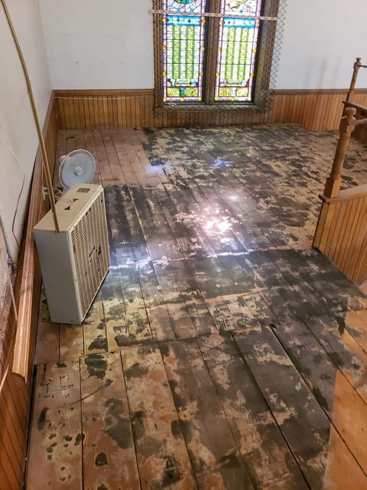 Before Refinishing The Floor — Old Forge, NY — Clinton Hardwood Floors