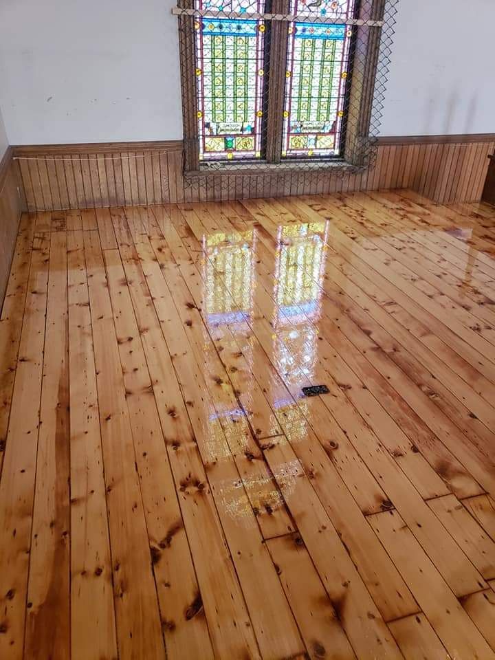 After Refinishing The Floor — Old Forge, NY — Clinton Hardwood Floors