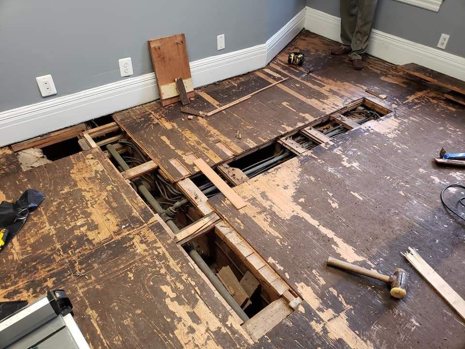 Before Floor Renovation — Old Forge, NY — Clinton Hardwood Floors
