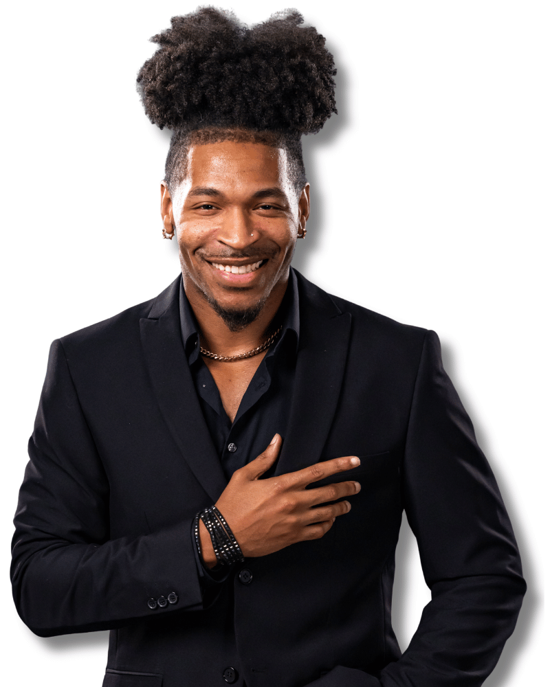 Darek, event MC at Empower Event Group, engages guests and keeps the event flowing.