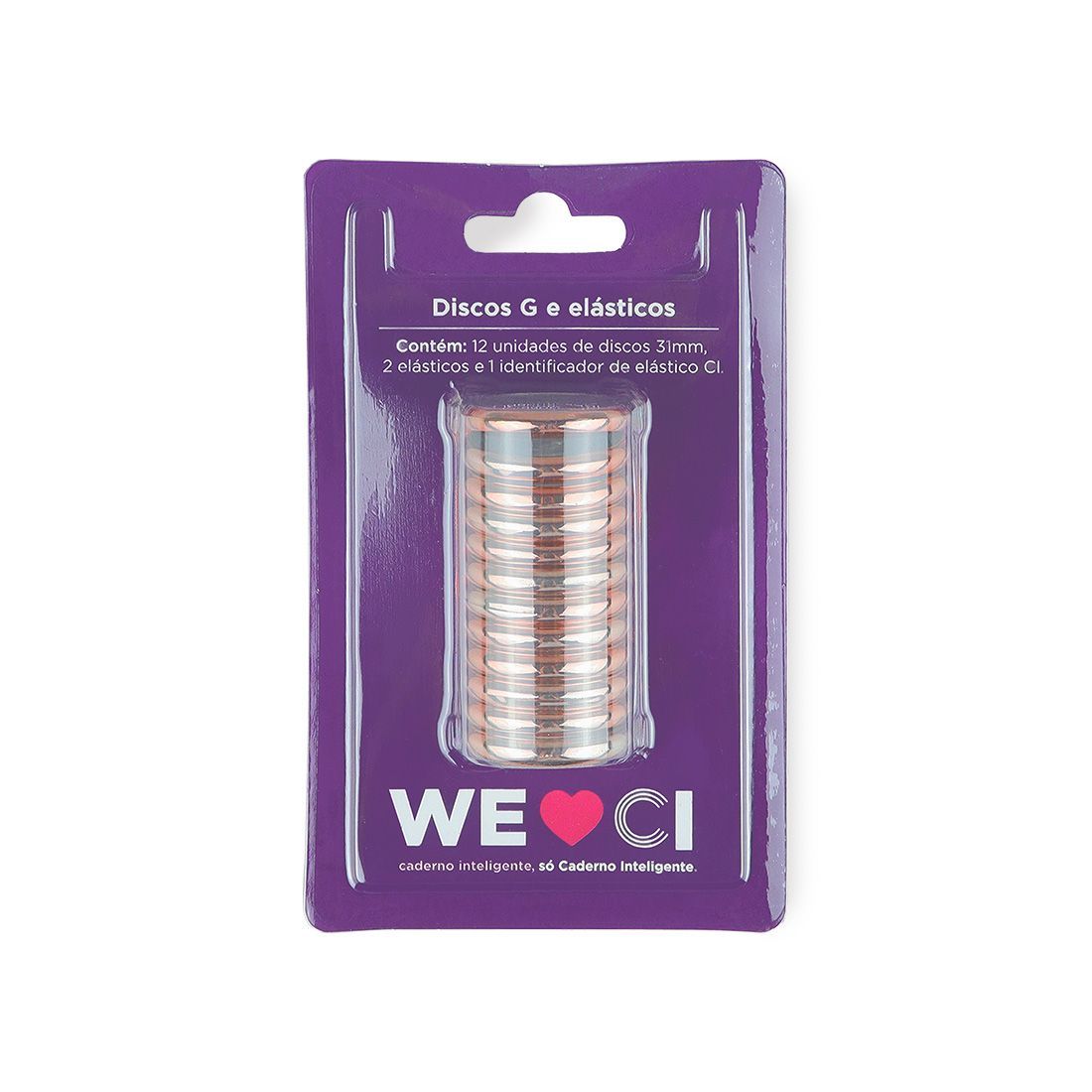 Discos y elástico Rose Gold G para el Cuaderno Inteligente