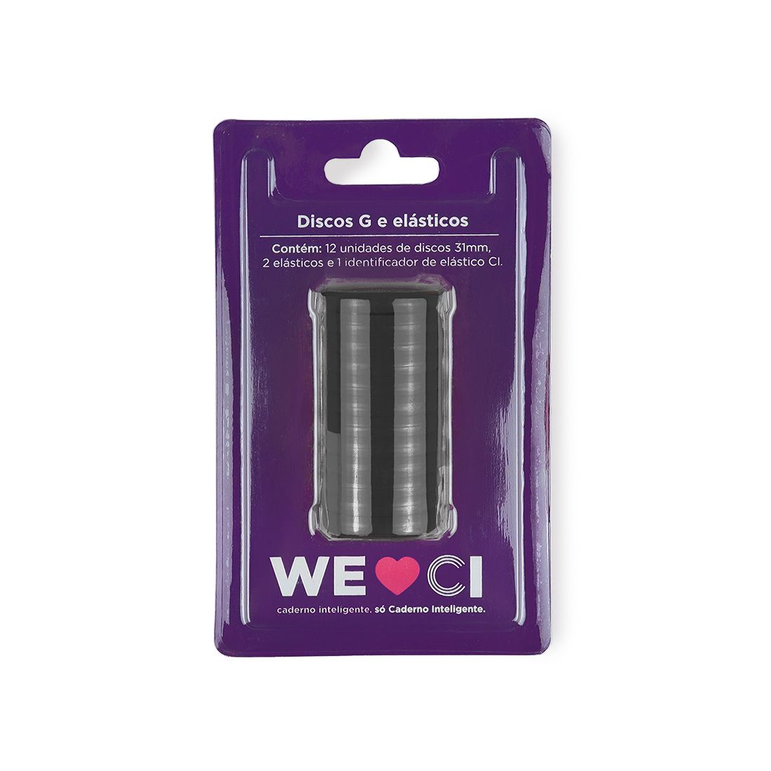 Discos y elástico Negro G para el Cuaderno Inteligente