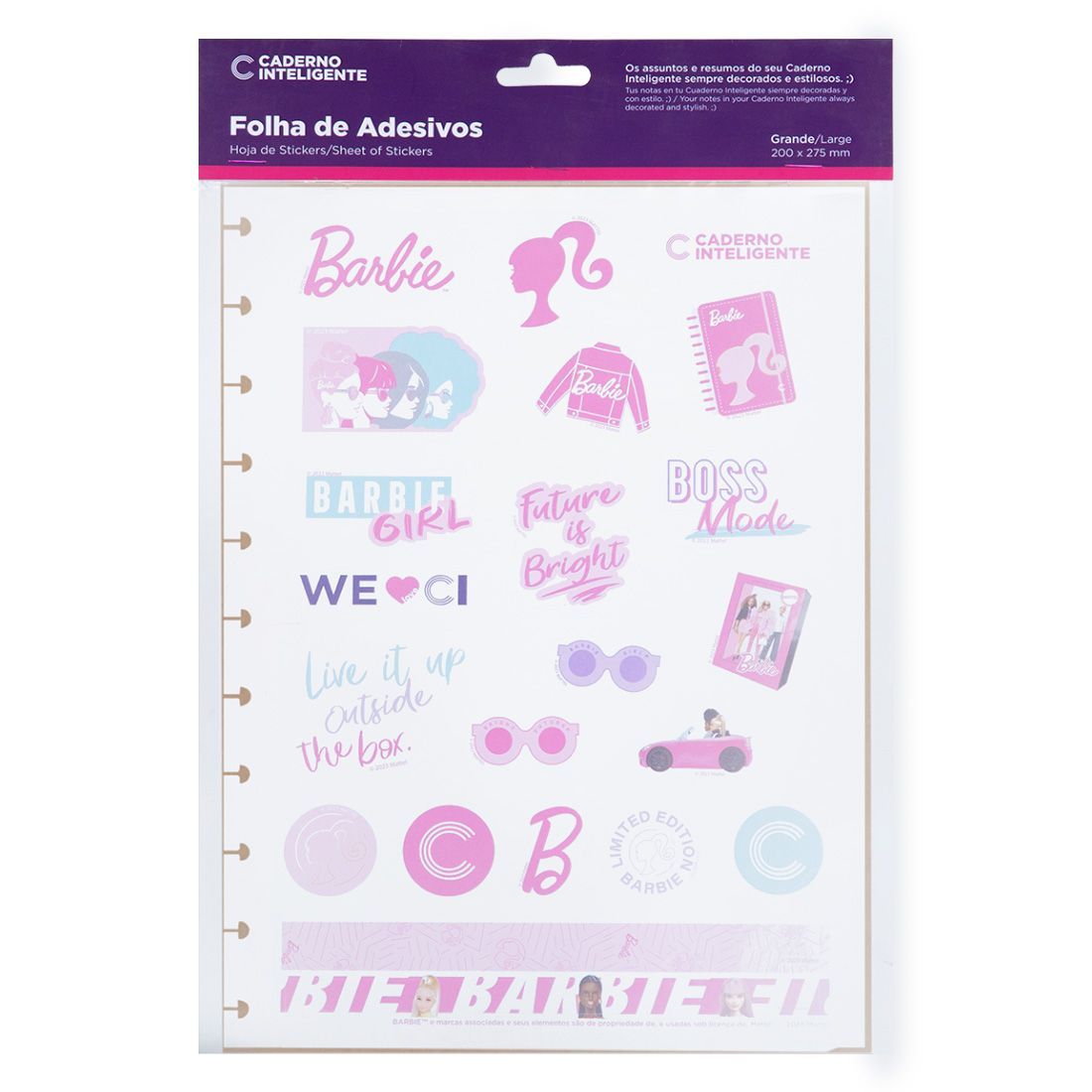 Hoja de Pegatinas Barbie™ pink