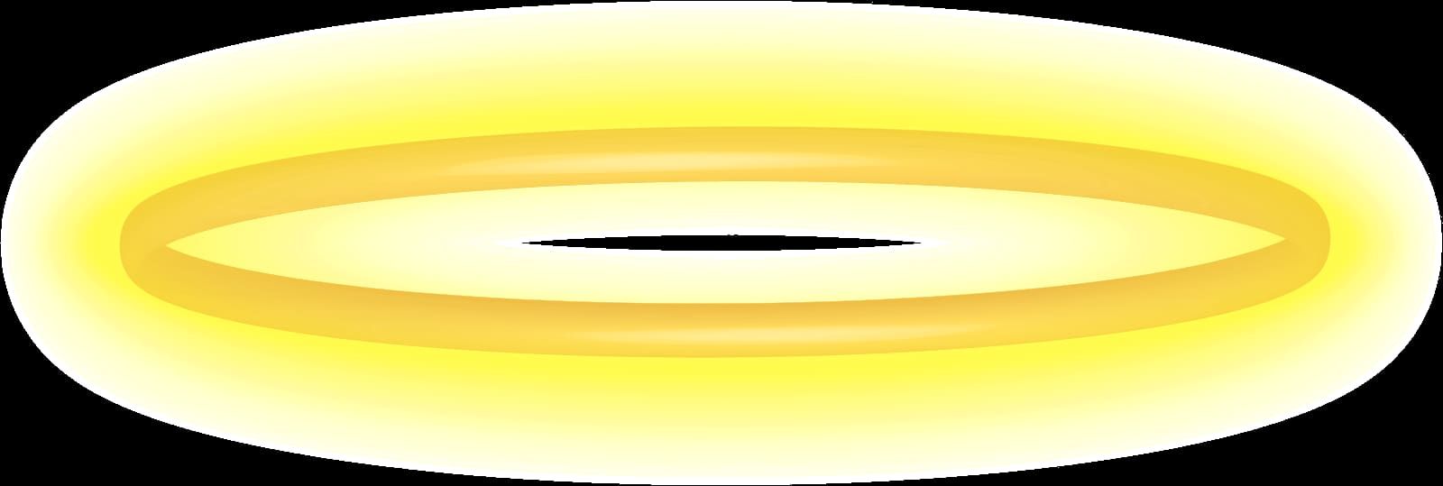 Glowing yellow halo.