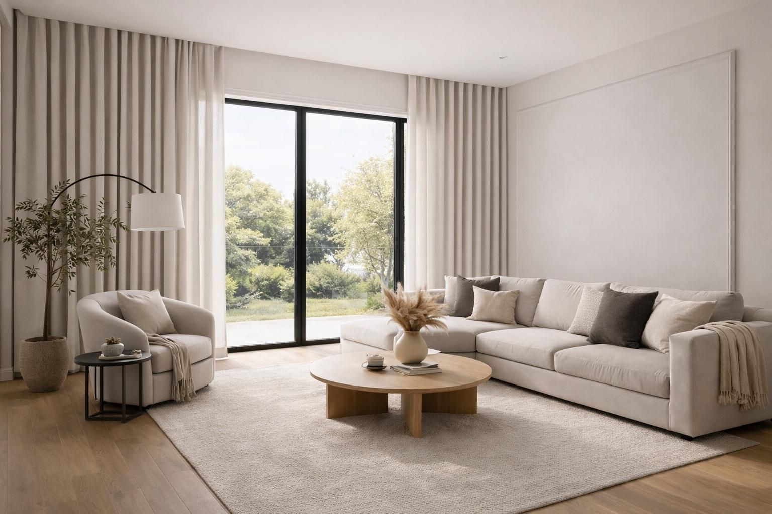 Custom curtains installed in Wollongong home