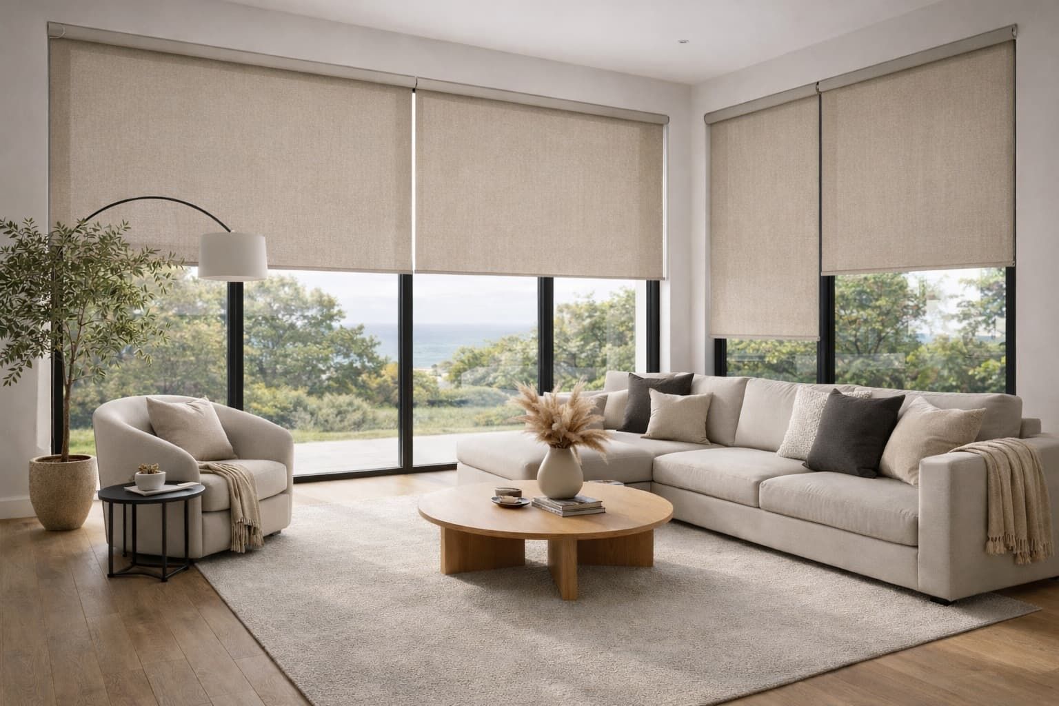 Custom roller blinds installed in Wollongong home