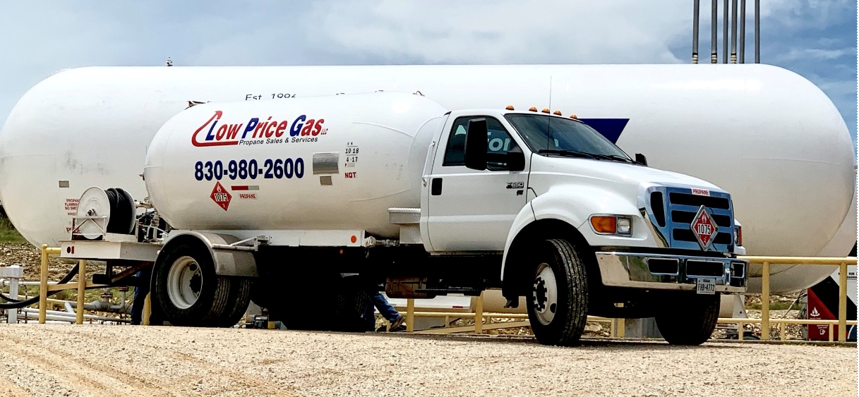A truck that's part of our propane delivery service in San Antonio, TX