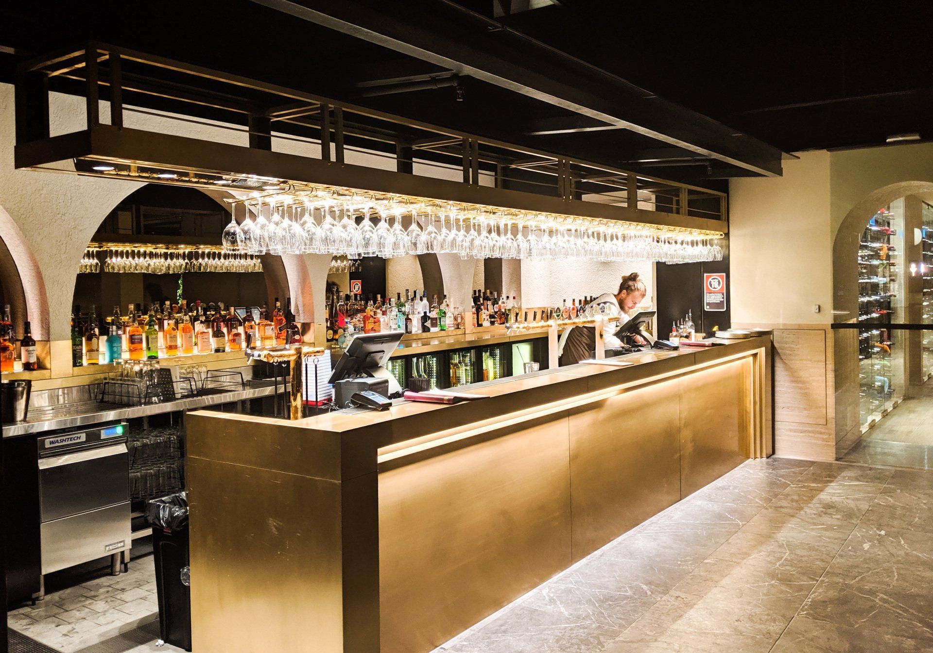 Babylon Rooftop Brass Bar joinery Finch Projects