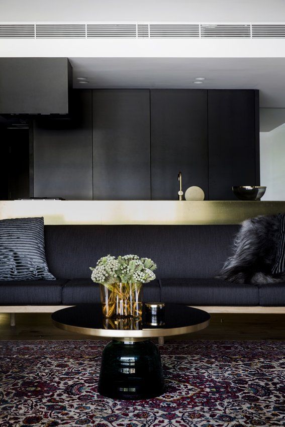 Finch Joinery Custom Kitchen Project Black and Brass Finch Projects Brass Kitchens Finch Joinery