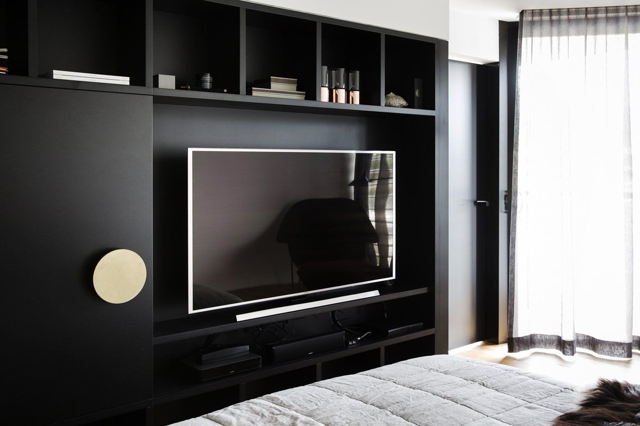 Finch Joinery Custom Bedroom Project Black and Brass