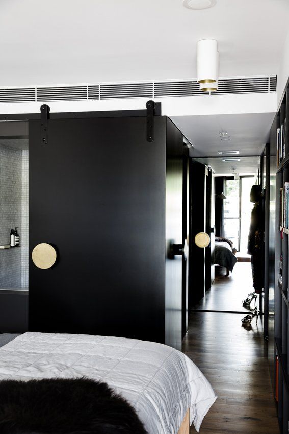 Finch Joinery Custom Bedroom Project Black and Brass